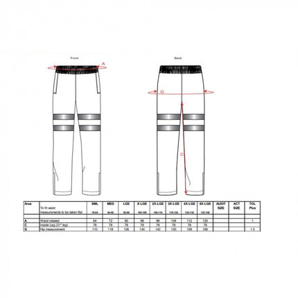Pantaloni reflectorizanti Portwest TRAFFIC RT31, 100% poliester, 190 gr/mp