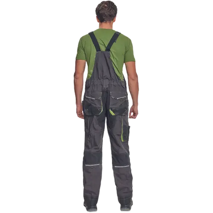 Pantaloni salopeta cu pieptar Cerva GREENDALE, 65% poliester, 35% bumbac, 270 gr/mp