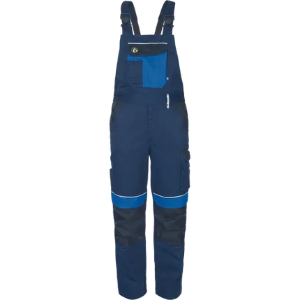 Pantaloni salopeta cu pieptar Cerva MAX ECO STRETCH, 65% poliester reciclat, 32% bumbac, 3% spandex, 245 gr/mp