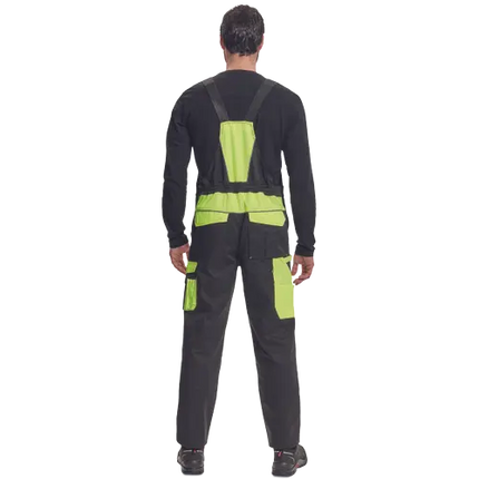 Pantaloni salopeta cu pieptar Cerva MAX VIVO, 65% poliester, 35% bumbac, 250 gr/mp