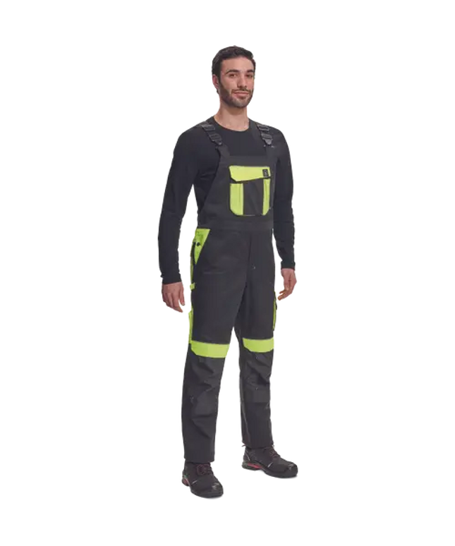 Pantaloni salopeta cu pieptar Cerva MAX VIVO, 65% poliester, 35% bumbac, 250 gr/mp