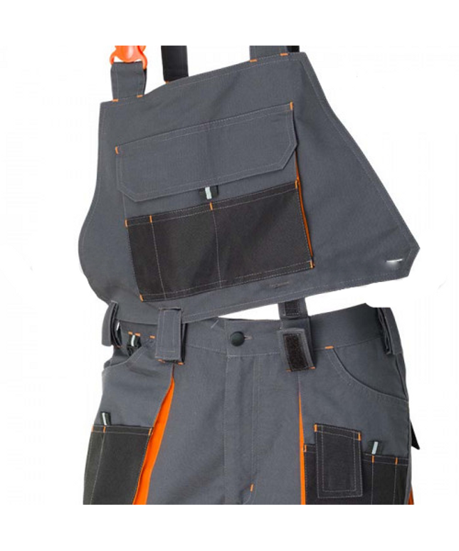 Pantaloni salopeta cu pieptar detasabil Renania RICHARD, tercot 65/35, 280gr/mp