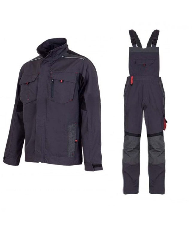 Costum salopeta cu pieptar Renania EDUARD, tercot 65/35, 270gr/mp, tesatura canvas