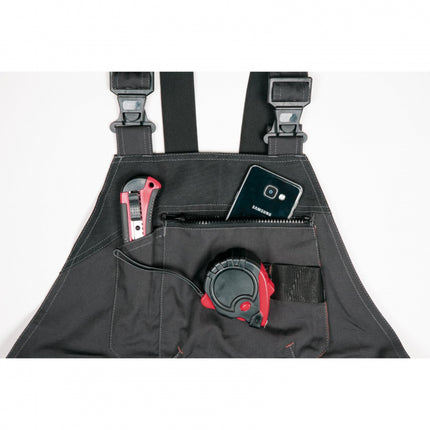 Pantaloni salopeta cu pieptar Safe Worker REUSEL, 65/35 poliester