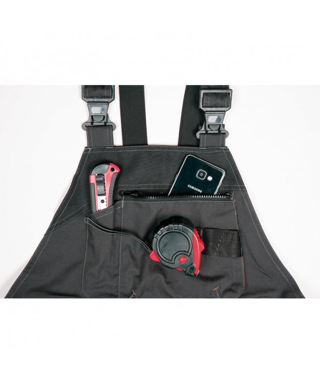 Pantaloni salopeta cu pieptar Safe Worker REUSEL, 65/35 poliester