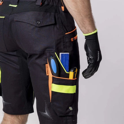 Pantaloni scurti de lucru Ardon CREATRON neon, 98% bumbac, 2% elastan, 250 gr/mp