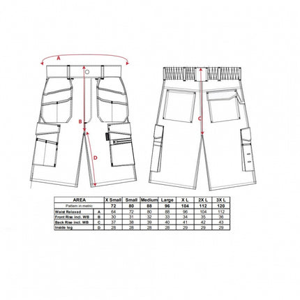 Pantaloni scurti de lucru Portwest GRANITE HOLSTER KS18, 65% poliester, 35% bumbac, 245g