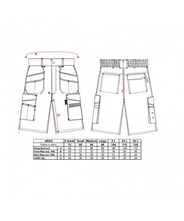 Pantaloni scurti de lucru Portwest GRANITE HOLSTER KS18, 65% poliester, 35% bumbac, 245g