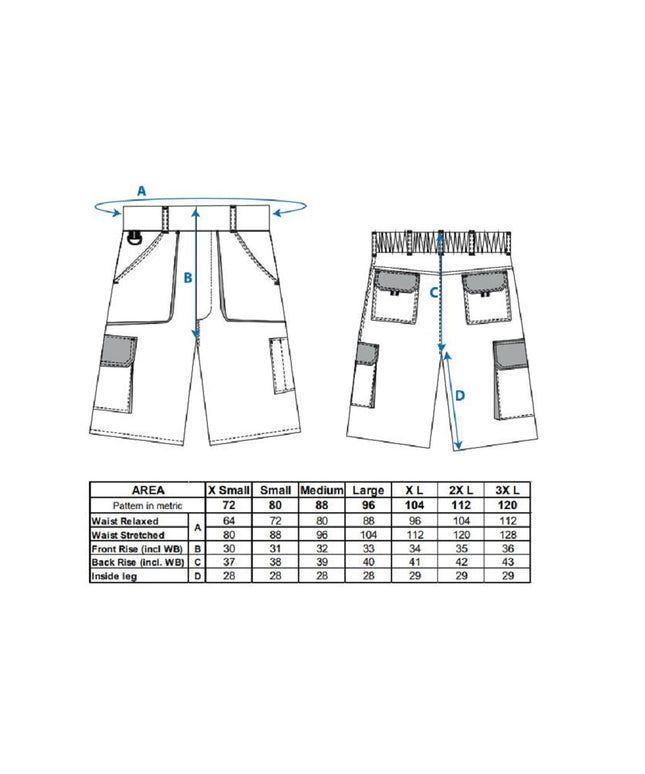 Pantaloni scurti de lucru Portwest TEXO CONTRAST TX14, 60% bumbac, 40% poliester, 245g