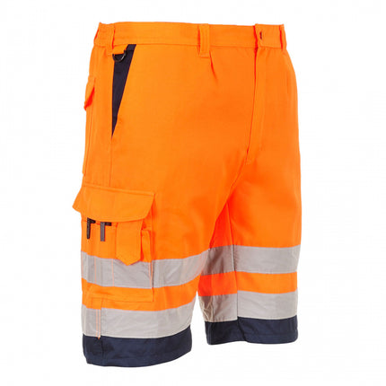 Pantaloni scurti reflectorizanti Portwest E043, 65% poliester, 35% bumbac, 245 gr/mp