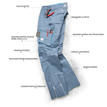 Pantaloni de lucru Ardon SUMMER, tercot 65/35, 200 gr/mp