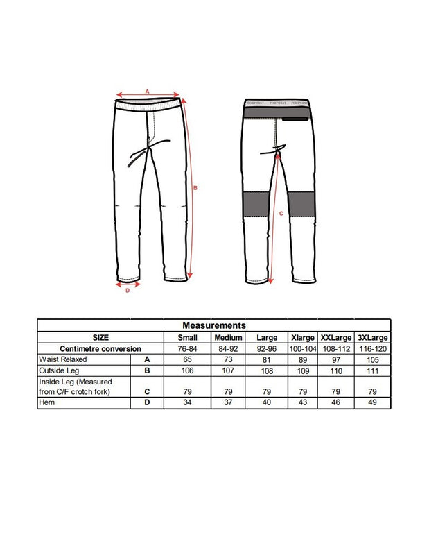 Pantaloni de lucru in talie bucatar Portwest SURREY C072, 100% bumbac, 190g