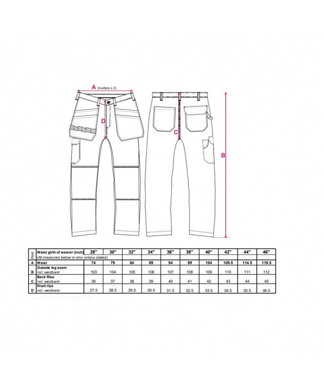 Pantaloni de lucru in talie Portwest TRADESMAN HOLSTER C720, 65% poliester, 35% bumbac, 245g