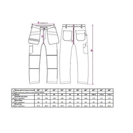 Pantaloni de lucru in talie Portwest TRADESMAN HOLSTER C720, 65% poliester, 35% bumbac, 245g