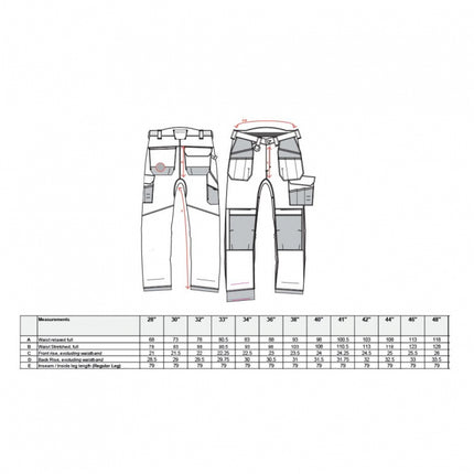Pantaloni de lucru in talie Portwest PW3 PW347, pentru tamplari, 100% bumbac, 350g