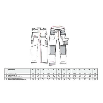 Pantaloni de lucru in talie Portwest PW3 PW347, pentru tamplari, 100% bumbac, 350g