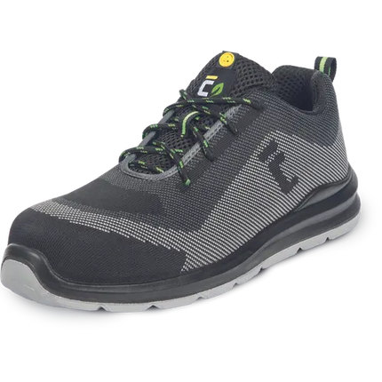 Pantofi de protectie Cerva ZURRUM ECO MF ESD S1PS SR, cu bombeu din compozit si lamela, material reciclat