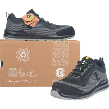 Pantofi de protectie Cerva ZURRUM ECO MF ESD S1PS SR, cu bombeu din compozit si lamela, material reciclat