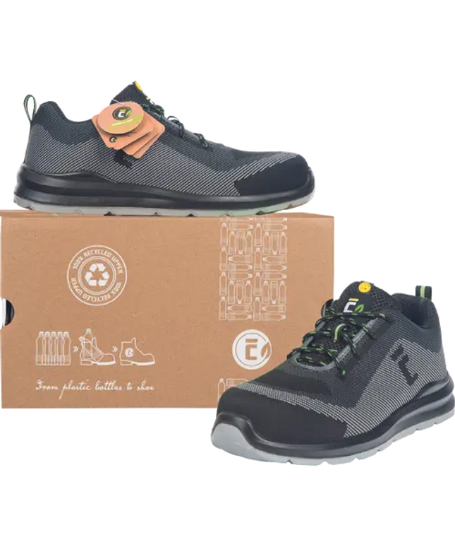 Pantofi de protectie Cerva ZURRUM ECO MF ESD S1PS SR, cu bombeu din compozit si lamela, material reciclat