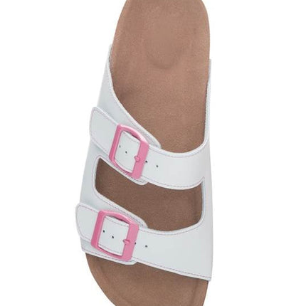 Papuci dama cu talpa din pluta Ardon JUNO WHITE