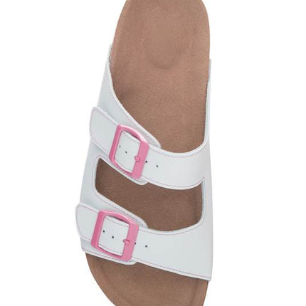 Papuci dama cu talpa din pluta Ardon JUNO WHITE