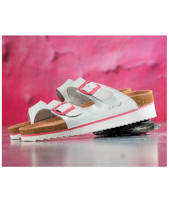 Papuci dama cu talpa din pluta Ardon JUNO WHITE