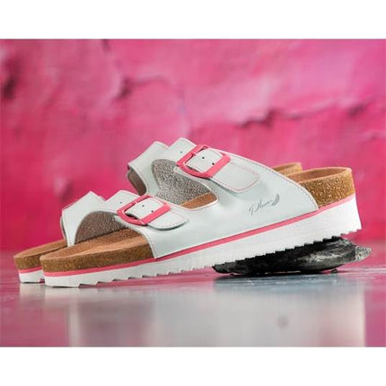 Papuci dama cu talpa din pluta Ardon JUNO WHITE