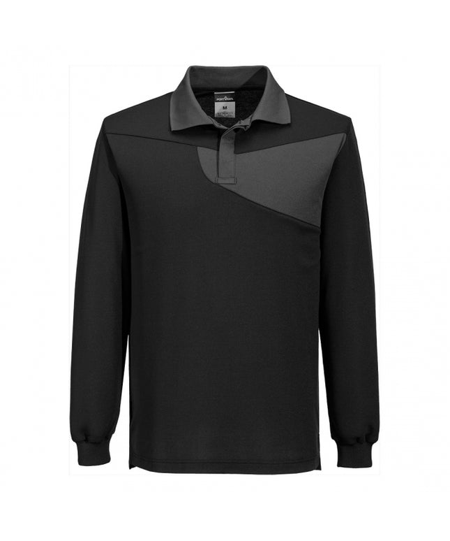 Tricou polo cu maneca lunga Portwest PW218 PW2 COMFORT POLO, 55% bumbac, 45% poliester, 144 gr/mp