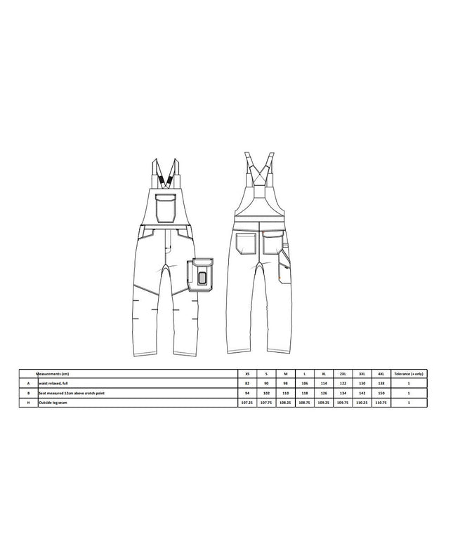 Pantaloni salopeta cu pieptar Portwest PW243 PW2, 65% poliester, 35% bumbac, 245g