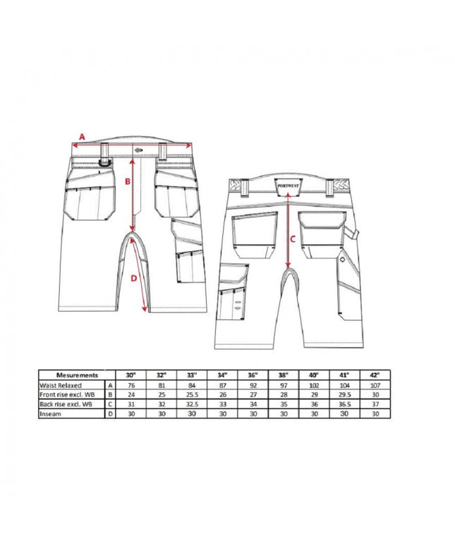 Pantaloni scurti reflectorizanti Portwest PW343 PW3 HOLSTER, 65% poliester, 35% bumbac, 300g