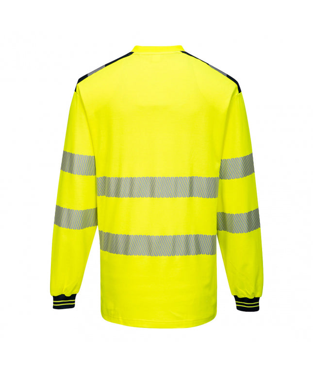 Tricou clasic cu maneca lunga reflectorizanta Portwest T185 PW3 55% bumbac, 45% poliester, 175g