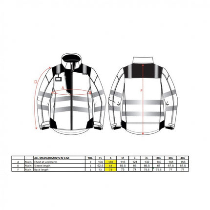 Scurta vatuita de iarna reflectorizanta dama Portwest PW382 PW3, 100% poliester, 170g