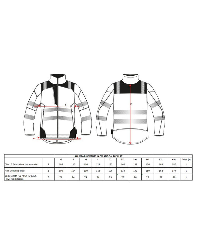 Jacheta softshell reflectorizanta Portwest VISION T402 PW3, 94% poliester, 6% elastan, 310 gr/mp