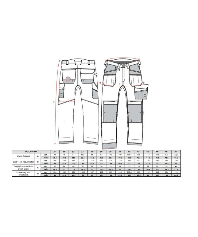 Pantaloni de lucru in talie HOLSTER T602 PW3, 65% poliester, 35% bumbac, 300g