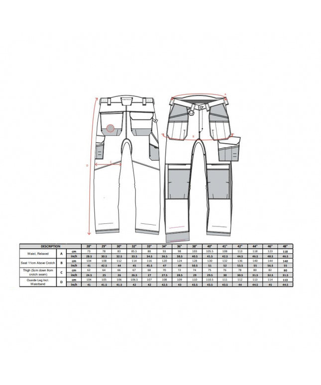 Pantaloni de lucru in talie HOLSTER T602 PW3, 65% poliester, 35% bumbac, 300g