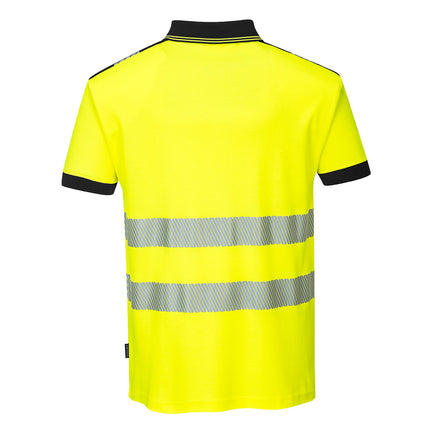 Tricou polo reflectorizant Portwest T180 PW3, 55% bumbac, 45% poliester, 175 gr/mp