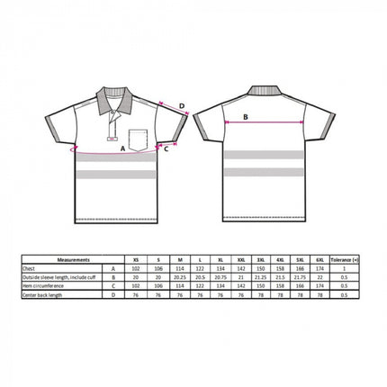 Tricou polo reflectorizant Portwest T180 PW3, 55% bumbac, 45% poliester, 175 gr/mp