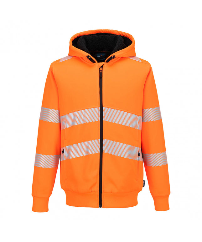 Jacheta reflectorizanta cu gluga Portwest PW321 Hi-Vis Zipped WINTER HOODIE, 65% poliester, 35% bumbac, 300 gr/mp