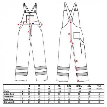 Pantaloni salopeta cu pieptar Portwest IONA S916, cu benzi reflectorizante, 65% poliester, 35% bumbac, 245g