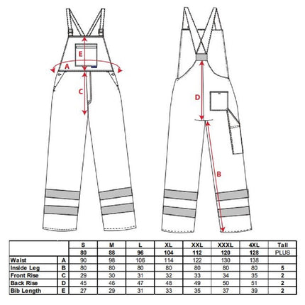 Pantaloni salopeta cu pieptar Portwest IONA S916, cu benzi reflectorizante, 65% poliester, 35% bumbac, 245g