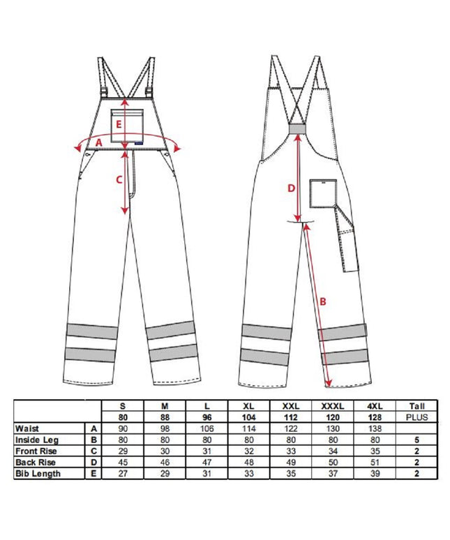 Pantaloni salopeta cu pieptar Portwest IONA S916, cu benzi reflectorizante, 65% poliester, 35% bumbac, 245g