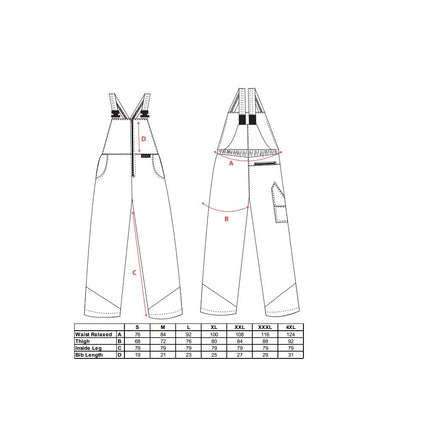 Pantaloni salopeta cu pieptar Portwest OAK CH12, pentru forestieri, 65% poliester, 35% bumbac, 245g