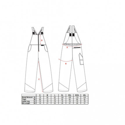 Pantaloni salopeta cu pieptar Portwest OAK CH12, pentru forestieri, 65% poliester, 35% bumbac, 245g