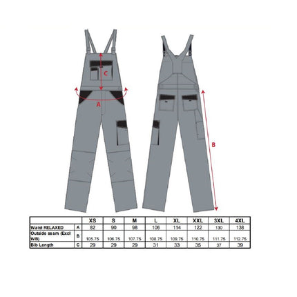 Pantaloni salopeta cu pieptar Portwest VARSOVIA CW12, 100% bumbac, 260g