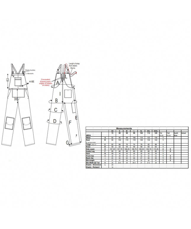 Pantaloni salopeta cu pieptar de lucru Portwest S810, pentru zugravi, 100% bumbac, 305g