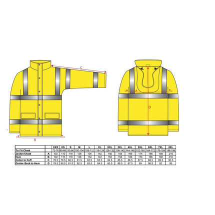 Scurta de iarna reflectorizanta Portwest TRAFFIC S460, 100% poliester, 190 gr/mp