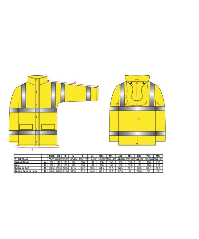 Scurta de iarna reflectorizanta Portwest TRAFFIC S460, 100% poliester, 190 gr/mp