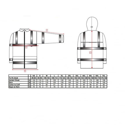 Scurta de ploaie reflectorizanta Portwest H440, 100% poliester, 200 gr/mp