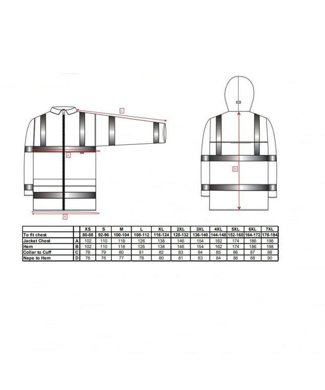 Scurta de ploaie reflectorizanta Portwest H440, 100% poliester, 200 gr/mp