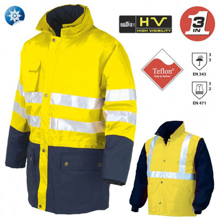 Scurta reflectorizanta de iarna VALDIEZZA 3IN1, 100% poliester Oxford 300D